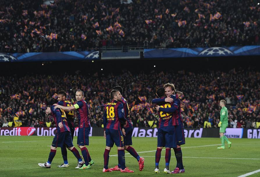La gioia finale: il Barcellona accede ai quarti di Champions League per l&#39;ottava volta di fila,  record (AFP